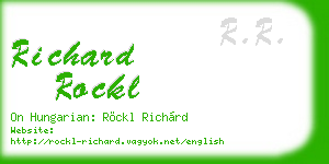 richard rockl business card